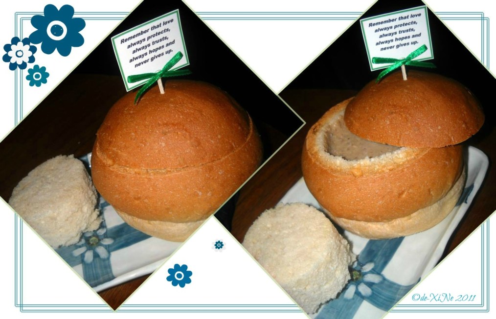 Forest House Soup in a Bun