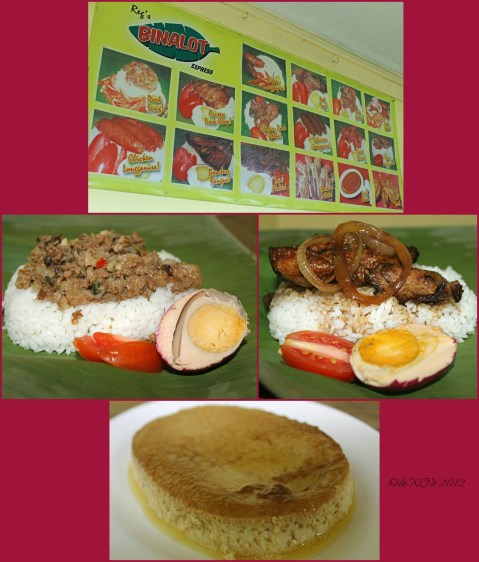 Baguio Reg's Binalot (T. Alonzo Street) 2012 Baguio Reg's Binalot Pork Sisig, Pork Steak & Flan