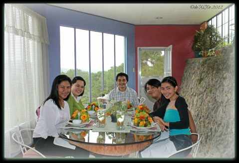 Eve's Garden 2012 Happy diners on the path to health.