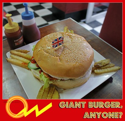Jim's Retro Diner giant burger