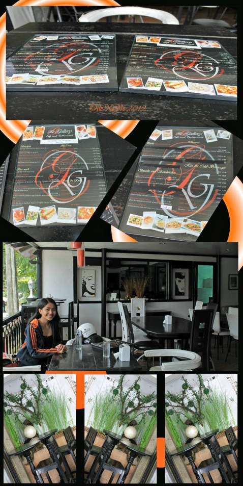 Gallery menu and surroundings