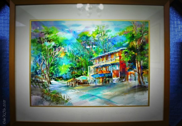 Painting of Iggy's Inn and Bonuan Seafood Restaurant