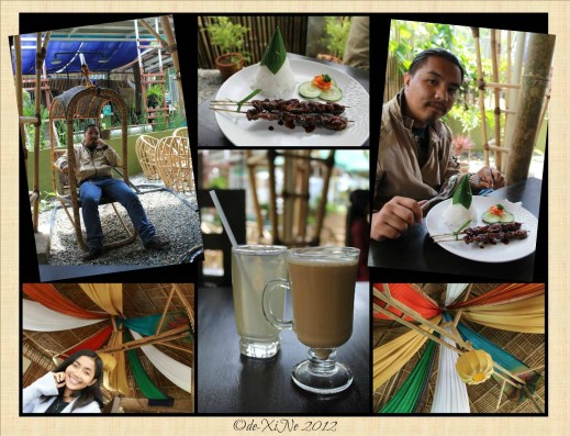 Rumah Sate scene, satay babi and drinks