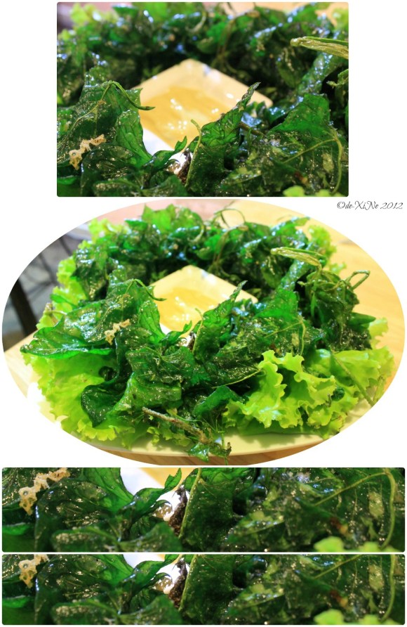 Azotea Greens 2012 Azotea Greens crispy kangkong in tofu mango sauce