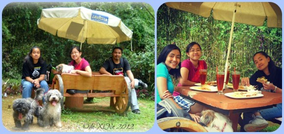 dining al fresco at Mr. Bean's Cafe/Lavazza Coffee 