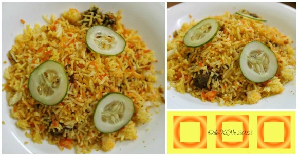 Ali's House of Shawarma kebab with biryani rice