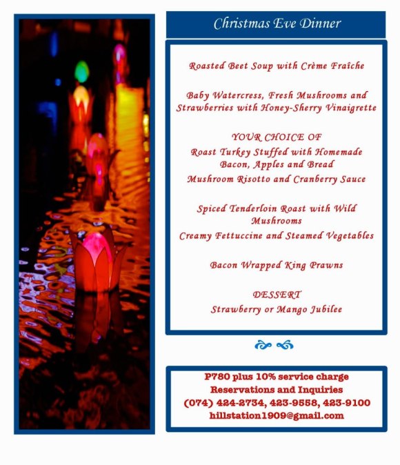 Hill Station Christmas Eve Dinner 2012