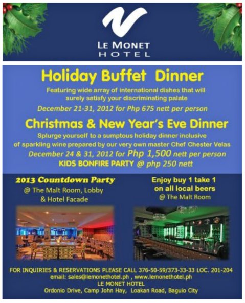 Le Monet Hotel Holiday Offers 2012