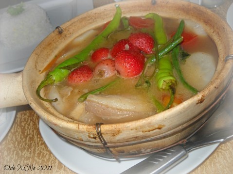 Zenz Restaurant sinigang na baboy sa strawberry