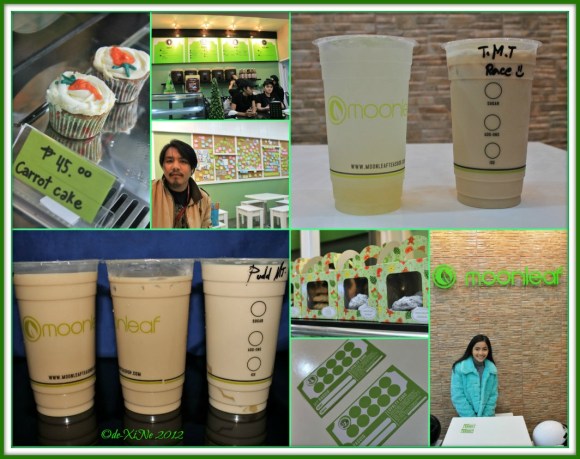 Moonleaf scene, drinks, snackables, loyalty cards and us