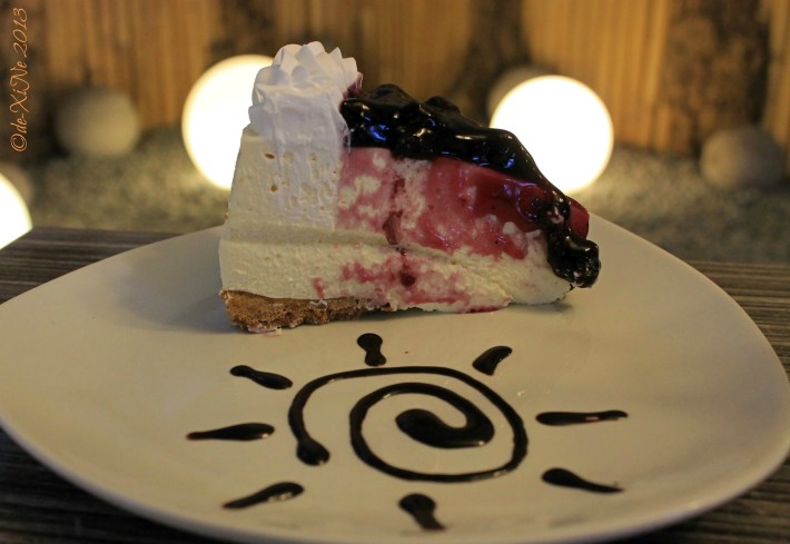 Citylight Hotel blueberry cheesecake