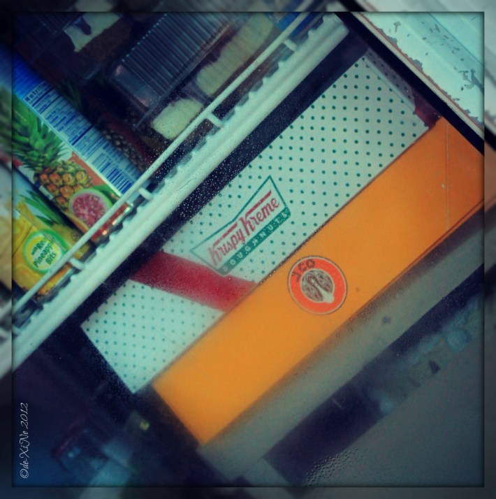 Barn Cafe Baguio 2012 Barn Cafe refrigerator with Krispy Kreme and J.Co donuts