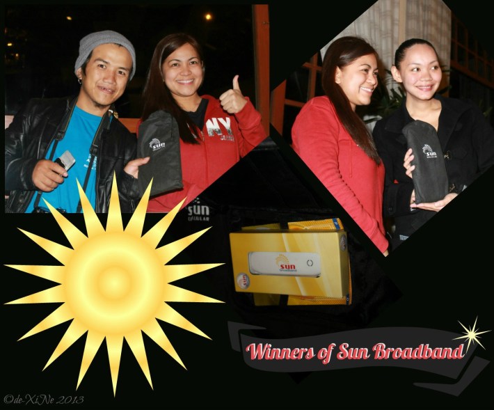 Sun Cell-Baguio Bloggers Party at Hill Station Sun broadband winners