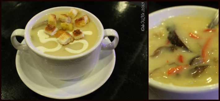 Route 55 grilled bellpepper and wild mushroom soup