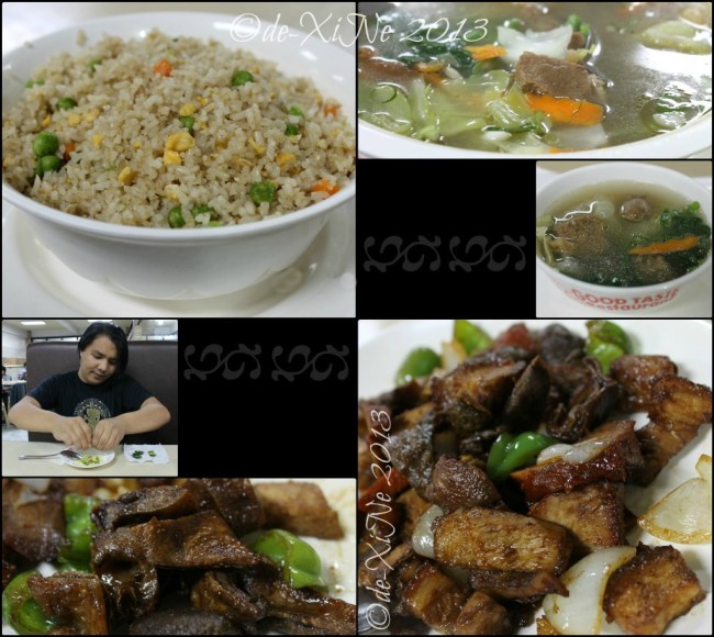 Good Taste (Carino Street) 2013 Good Taste fried rice good for three, beef vegetable soup, mixed pulutan and Race on dip duty