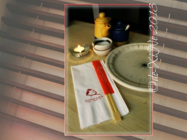 Sumo Sam table setting