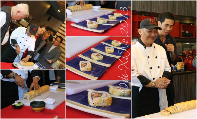 Sumo Sam Chef Nonoy Melchor and the giant dynamite roll