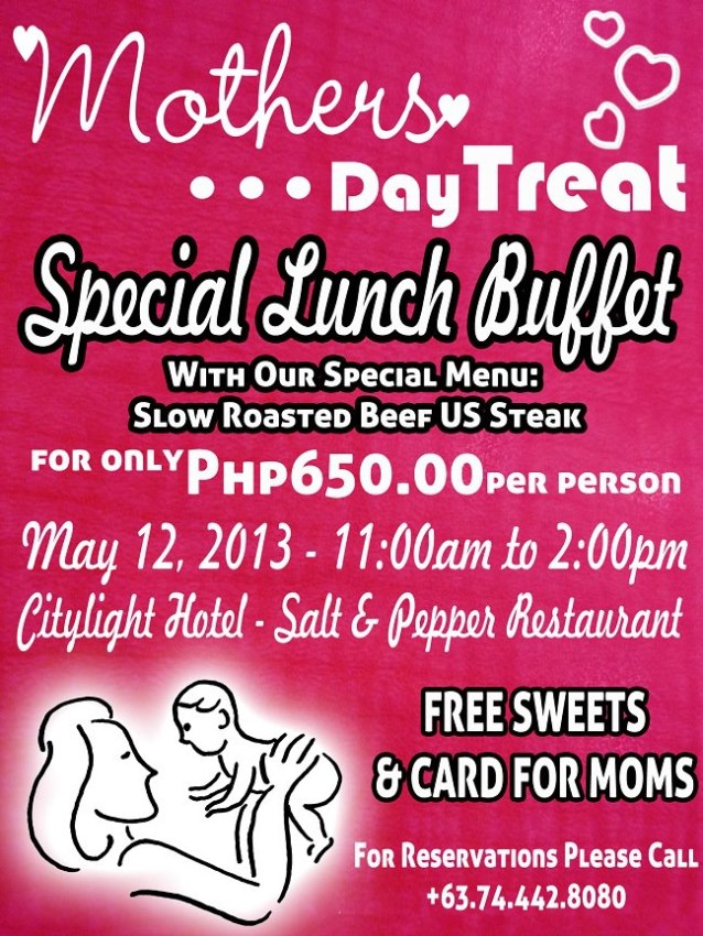 Citylight Hotel mother's day lunch buffet special