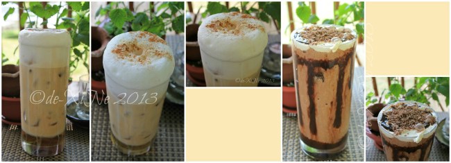Cafe de Angelo 2013 Cafe de Angelo iced French vanilla cafe au lait and dark mocha java