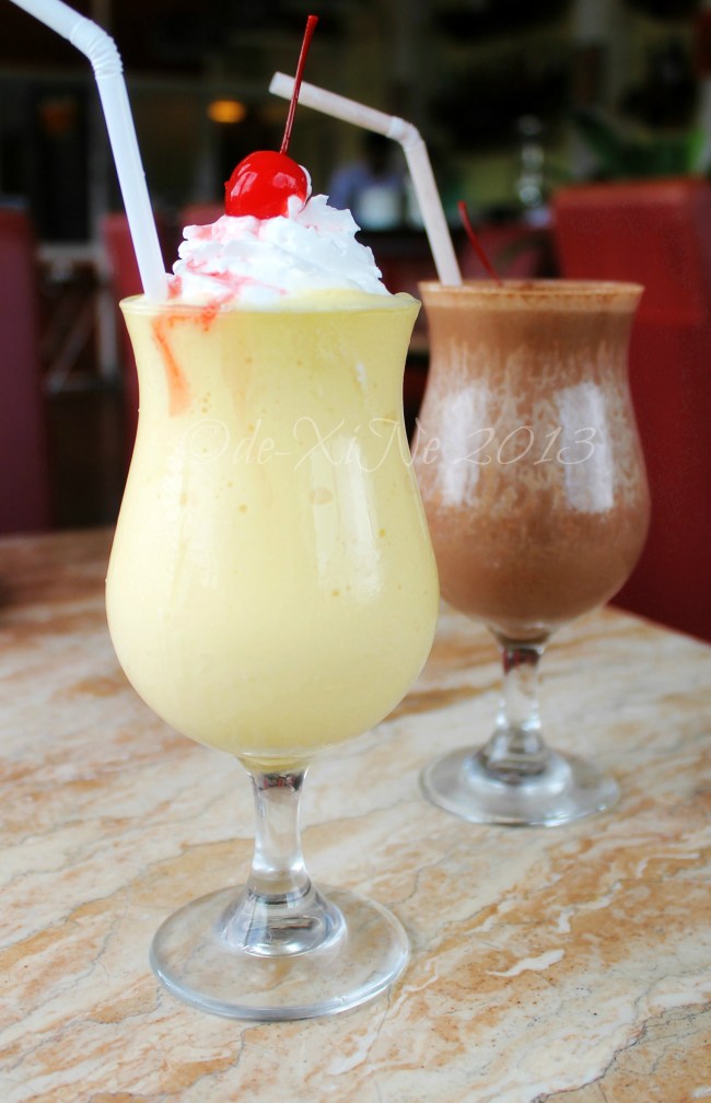 Te Quiero Tapas Bar and Restaurant 2013 Te Quiero Tapas Bar and Restaurant choco-banana shake and mango-orange smoothie