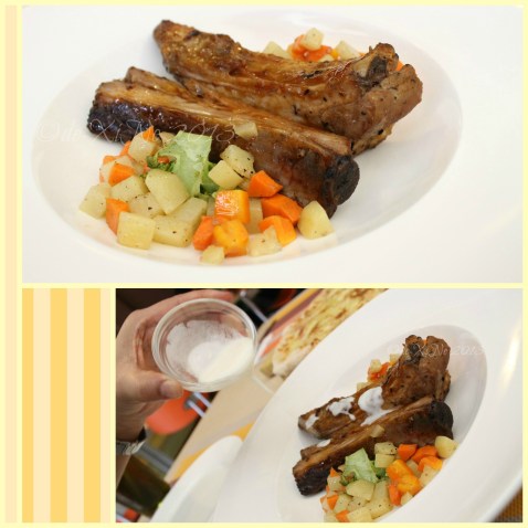 Amare La Cucina wood fired ribs with veggies