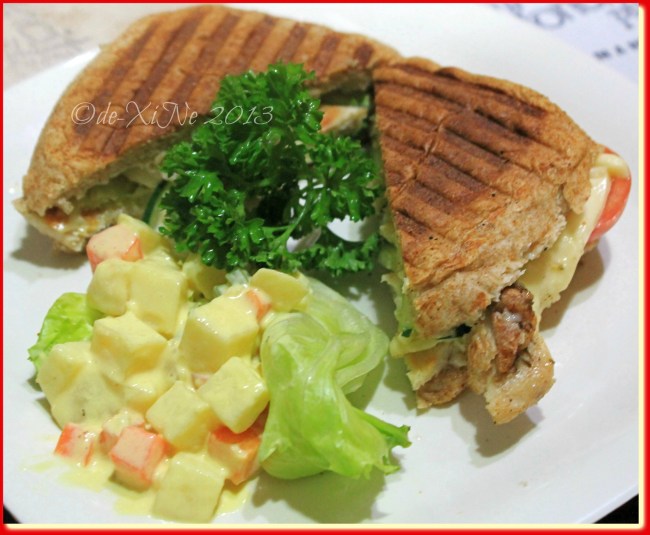 Alfoncito's Place Baguio grilled chicken panini with potato salad