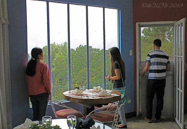 taking in the view from Eve's Garden dining area