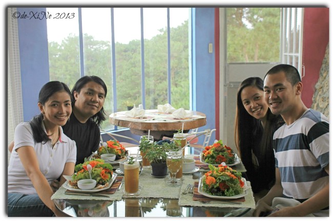 group shot at Eve's Garden