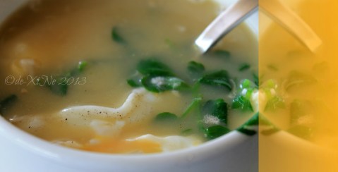 Cafe Sabel at BenCab Museum watercress with egg soup