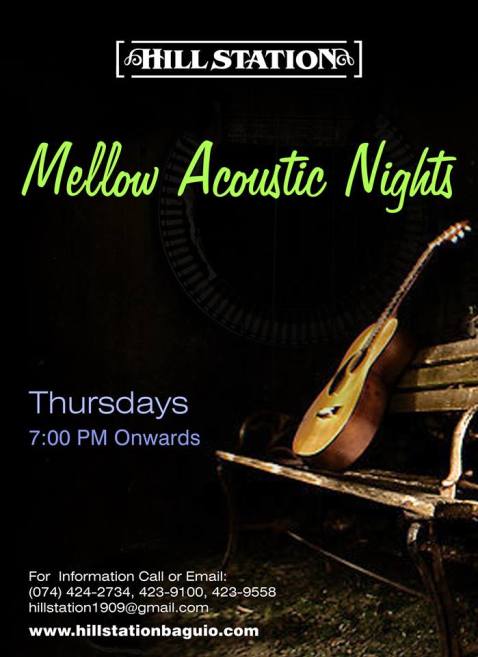 Hill Station at Casa Vallejo mellow acoustic nights poster 2013