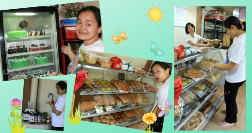 Sister in a shopping frenzy at Kiwi's Bread and Pastry Shop Baguio 