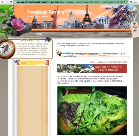 Travel and resting ... the site that is scraping X Marks the Spot for Good Baguio Foods' content
