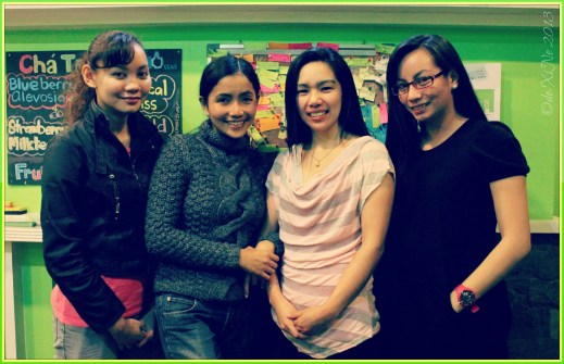 Group shot with the owner of Cha Tien Milk Tea Shop Baguio 2013