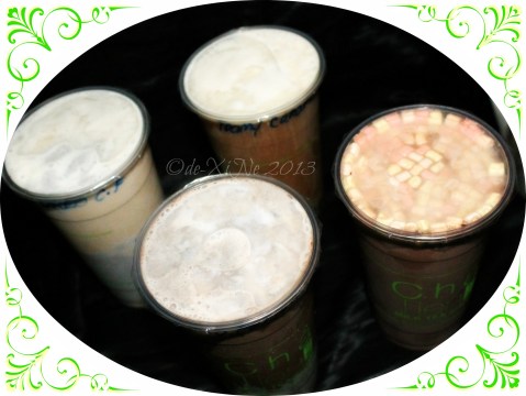 Cha Tien Milk Tea Shop Baguio  Oreo cream puff, rocky road delight, choco peppermint cream puff and foamy caramel