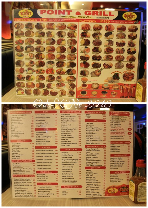 Point and Grill Baguio menu