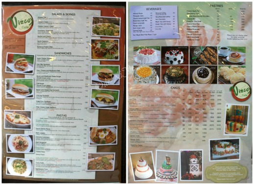 Vizco's Restaurant at Fog Photo Technohub Baguio menu