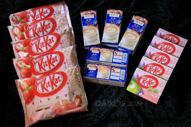 Cuttie Cuppies Shoppe Baguio Japanese Kit Kat and Maxim tea cappuccino mix