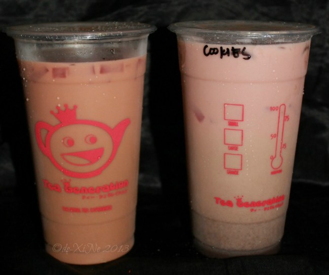 Tea Generation Baguio strawberry and cookies and cream milk tea