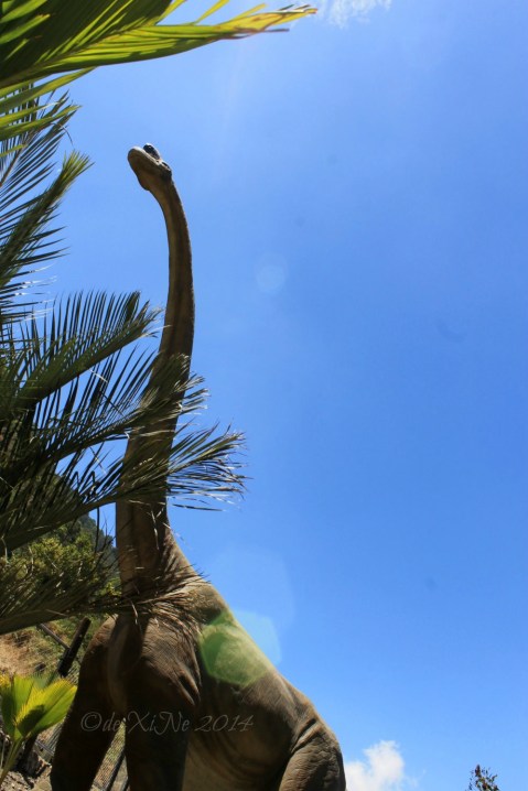Dinosaurs Island Baguio brachiosaurus against the wild blue yonder