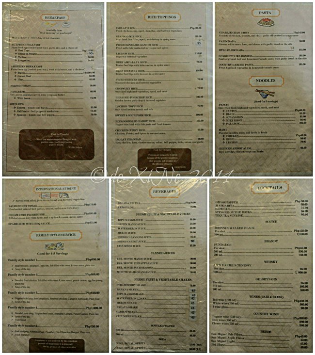 Inglay Restaurant La Trinidad 2014 Inglay Restaurant La Trinidad menu