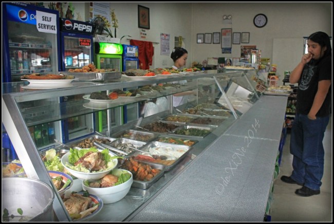 C.A Chia's Restaurant Baguio 2014 a counter of food choices