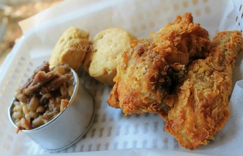 Ozark Diner Baguio  Nashville fried chicken, hoppin John and biscuits 2014