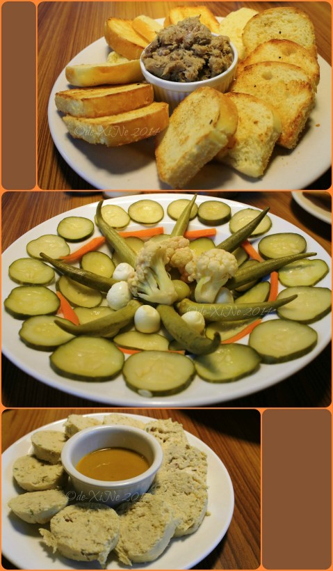 Ozark Diner Baguio Brioche and rillette, housemade pickles; and chicken galantine 2014