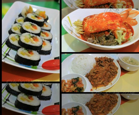 Gutom Baguio kimbap, bibimbap and jeyuk-deopbap