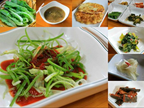 Keumsan Korean Restaurant Baguio side dishes and other accompaniments - soup, leafy greens, pajori