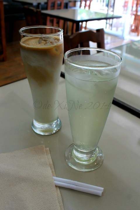Baguio Koffeeline at Megatower Residences iced macadamia latte and mint soda