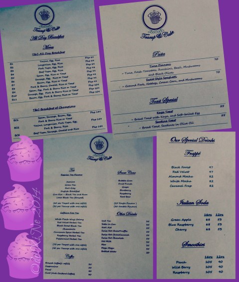 Baguio Teacup and Cake 2014 Baguio Teacup and Cake menu 2014