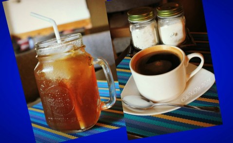 Baguio Patch Cafe at Bloomfield Hotel iced tea and cafe Americano