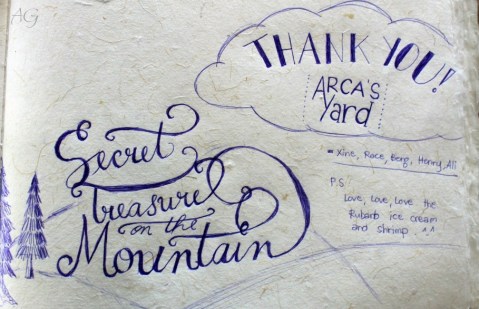 Baguio 777 Tiptop Arca's Yard 2014 our dedication on their guest book