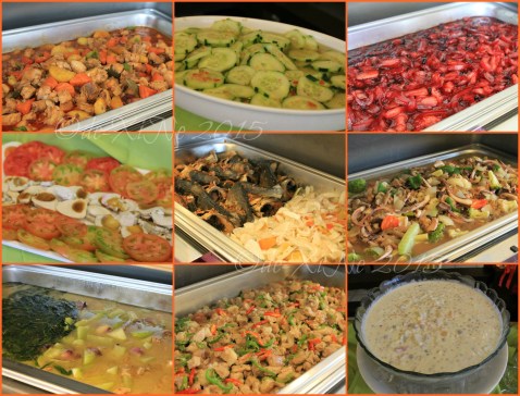 Baguio Buffet Republic restaurant 2015 Lunch buffet Baguio Buffet Republic restaurant 2015 Chicken afritada, ensaladang cucumber, that tocino looking viand again, red eggs and tomatoes, fried milk fish and radish pickle, chop suey, tinola, Bicol express, and salad